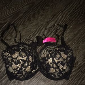 Black La Senza Bra with Rhinestone Straps